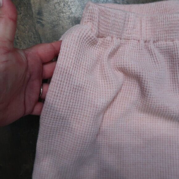 Pink Lily Large 2 Piece Pink Waffle Knit Button Up Top w/ Shorts Coordinate Set - Picture 6 of 8